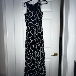 Michael Kors black and white maxi dress
